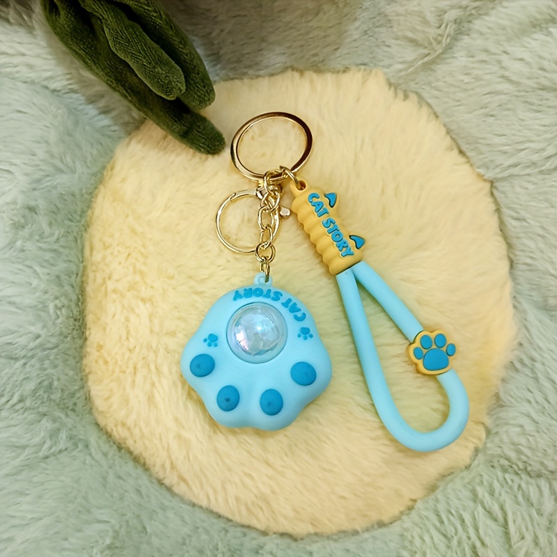 Cat Paw Keychain Pendant with Light for Keys, Backpacks, Wallets