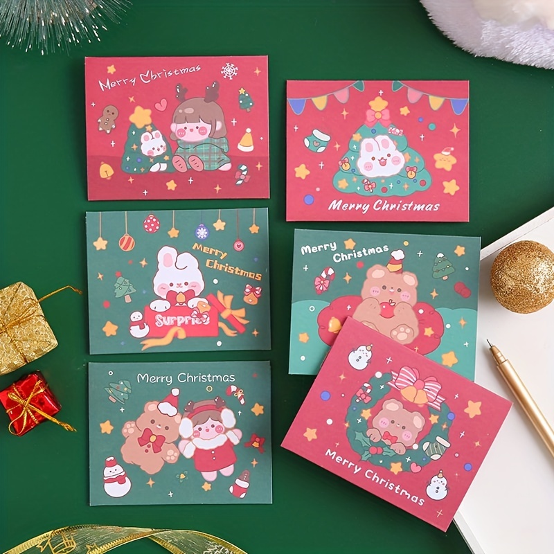 10PCS Christmas Card Thanksgiving Gift Gift Box Handwritten