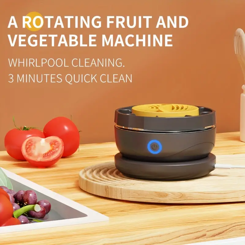 Fruit And Vegetable Washing Machine, Portable Fruit And Vegetable Purifier,  Easy-to-clean Fruit And Vegetable Cleaner Device In Water And Waterproof,  Kitchen Gadgets And Wireless Rechargeable - Temu