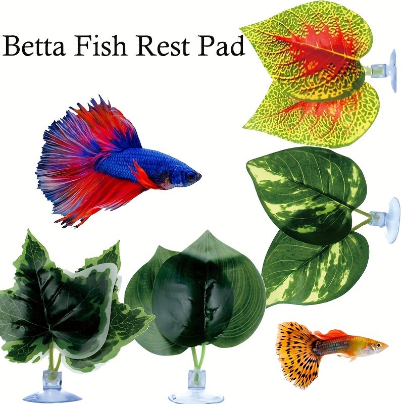 Betta Fish Rest Leaves Aquatic Plants, Fish Tank Landscape Decoration,  Aquarium Accessories For Home