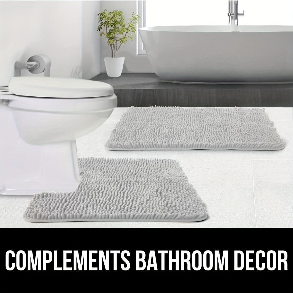 Bathroom Rug, Non-slip Bath Mat, Soft Cozy Shaggy Durable Thick Bath Rugs,  Easier To Dry, Plush Rugs For Bathtubs, Rain Showers And Under The Sink -  Temu