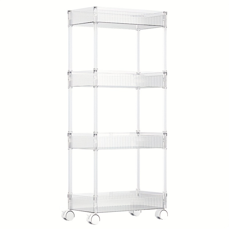 Small Trolley Shelf Floor Mount Storage Rack With Wheels - Temu