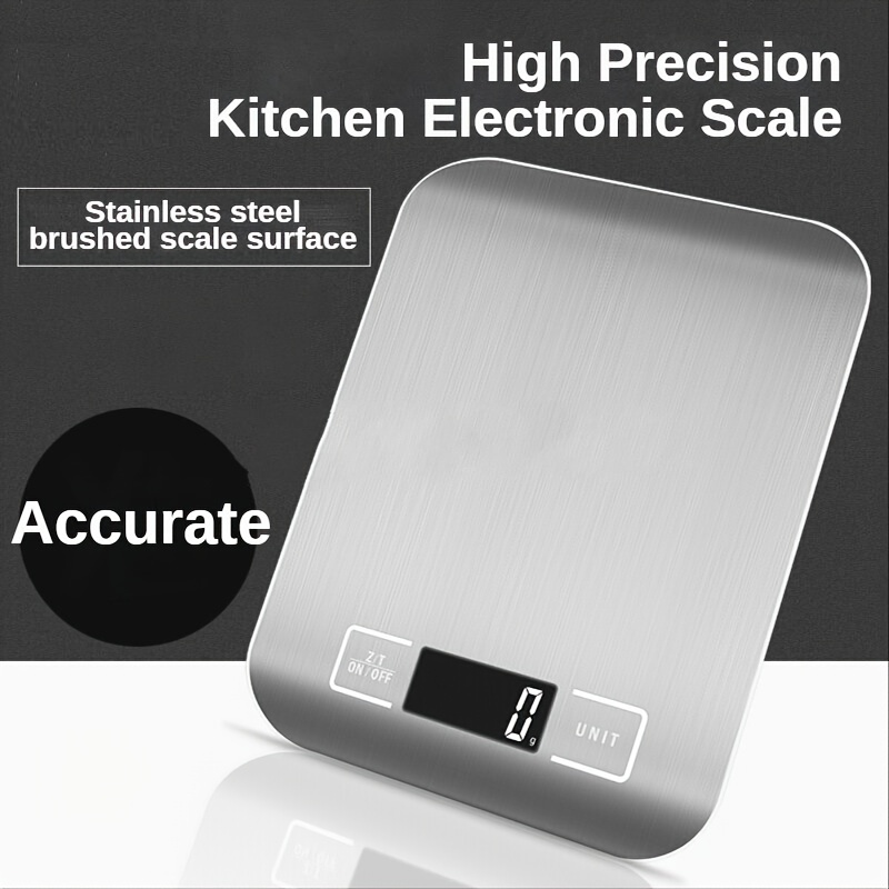 Food Kitchen Scale, Digital Grams and Ounces for Weight Loss, Baking,  Cooking, Keto and Meal Prep, LCD Display, Medium, 304 Stainless Steel
