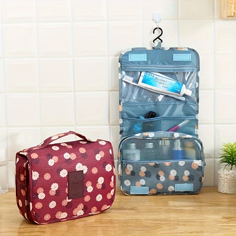 

1pc Hanging Hook Wash Bag, Portable Business Trip Travel Storage Bag, Folding Portable Finishing Bag
