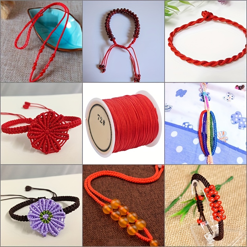 Diy Sewing Thread Diy Handmade Composition Red Rope Thread - Temu