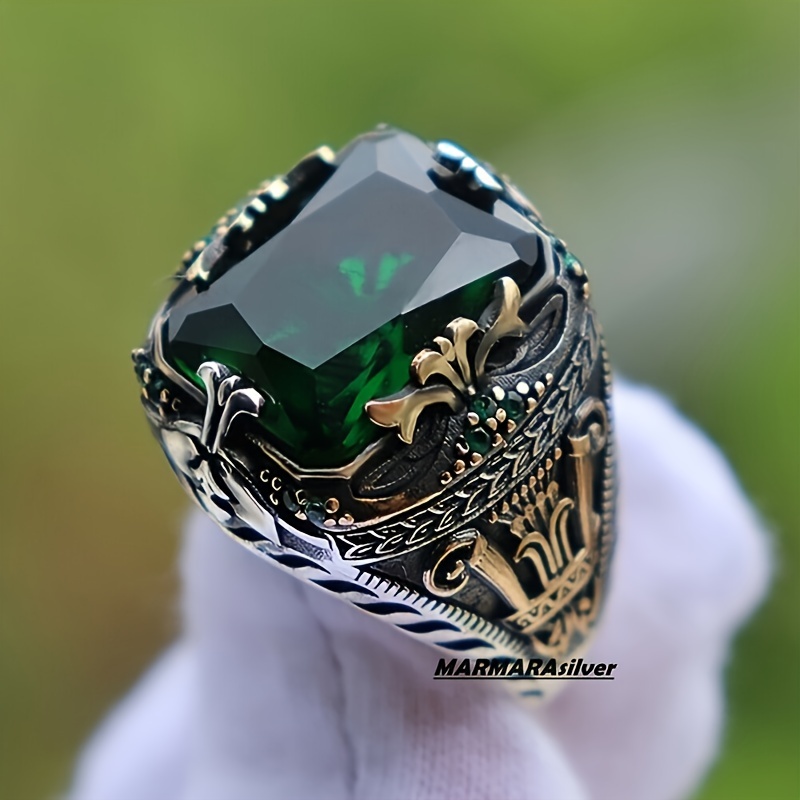 Men's Vintage Silver Plated Irregular Geometric Ring