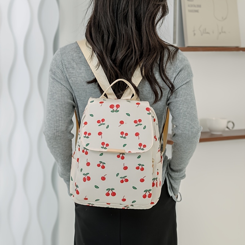 Nylon Flap Backpack in GRAY