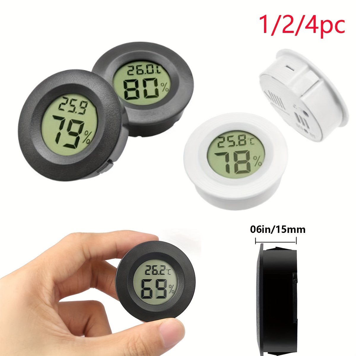 Mini Humidity Meter Thermometer Celsius Digital Lcd Display - Temu