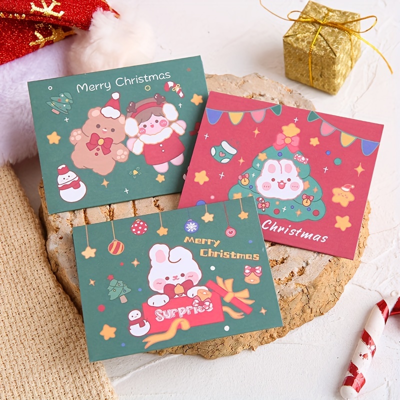 10PCS Christmas Card Thanksgiving Gift Gift Box Handwritten