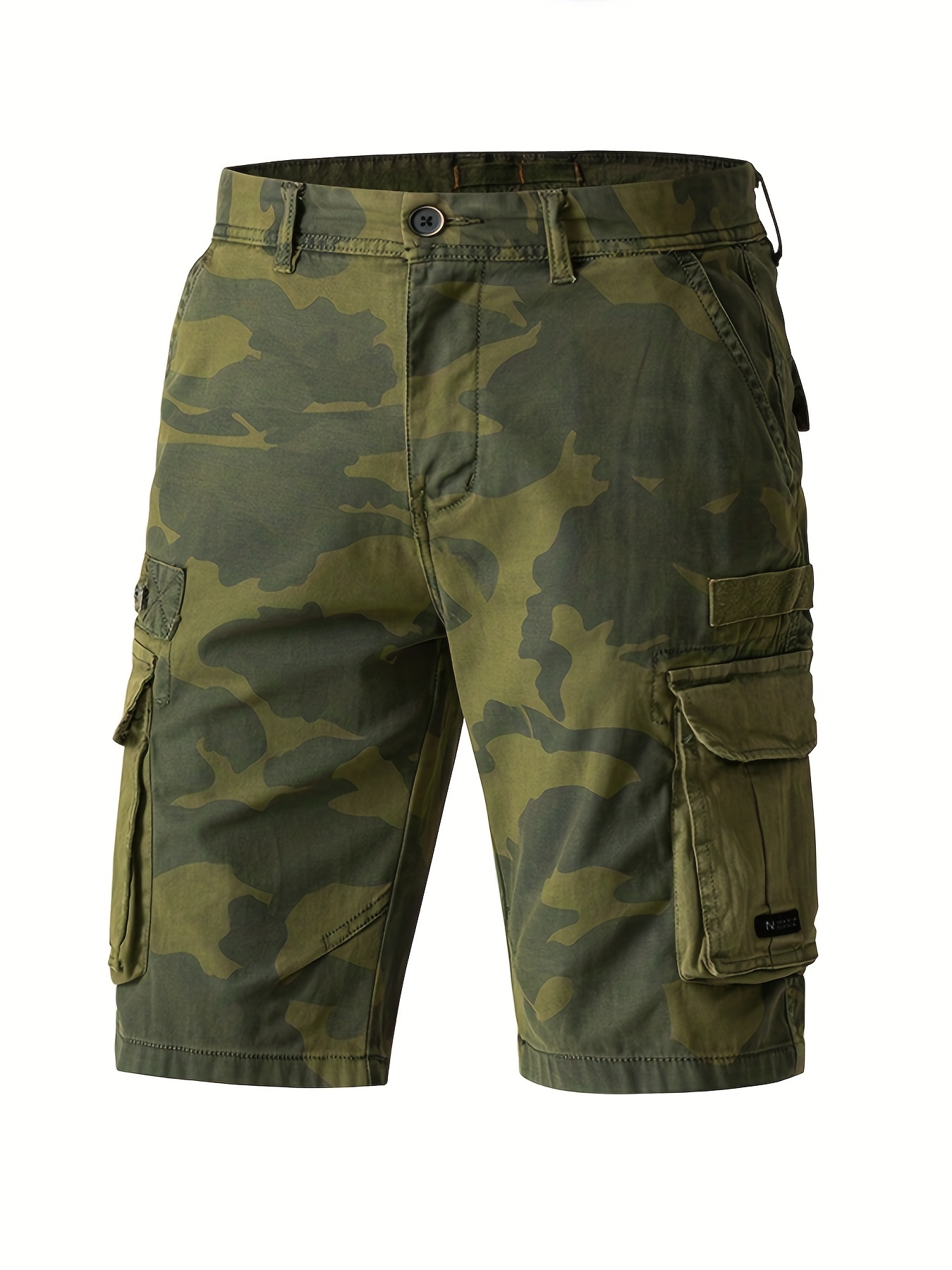 Solid Breathable Men's Cargo Short Pants Lightweight Flap - Temu