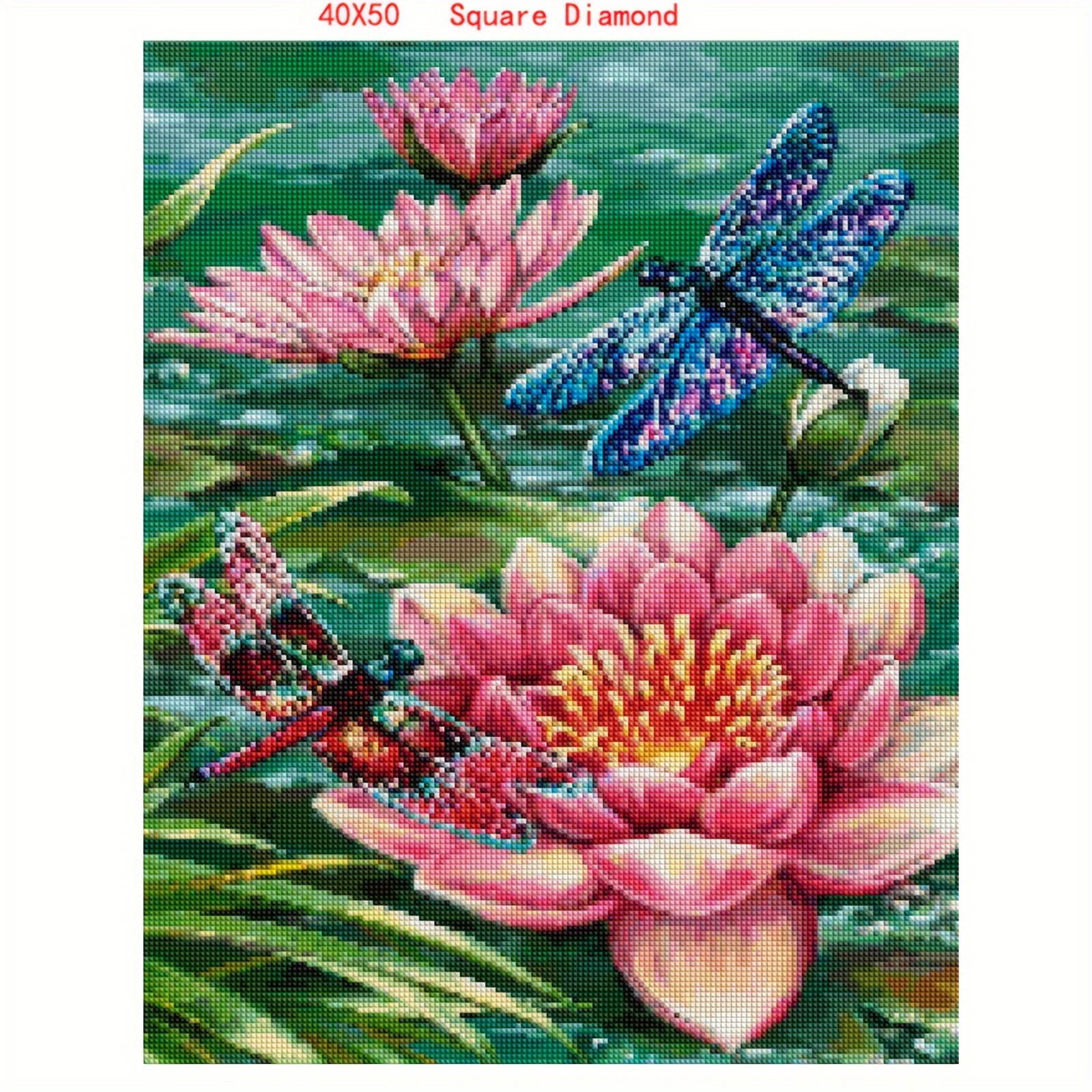 Adult Lotus Artificial Diamond Art Painting Kit For Beginners Full