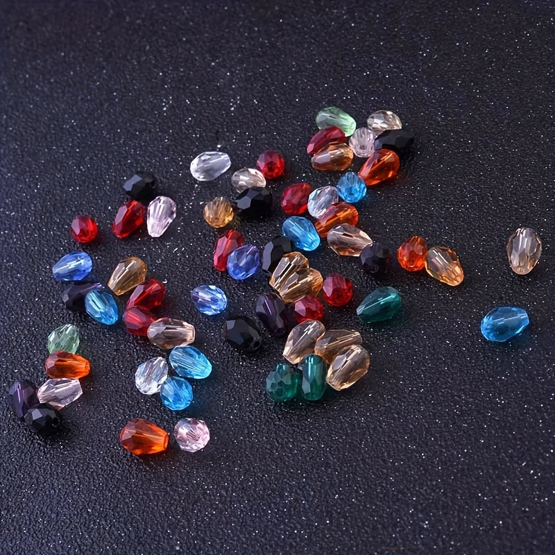 72pcs Water Drop Crystal Beads for DIY Jewelry Making