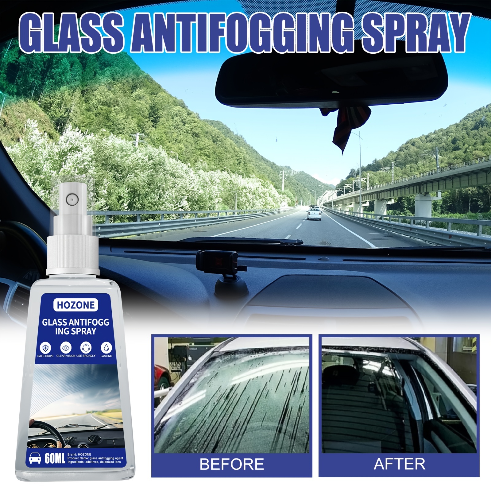 Glass Anti fog Agent For Car Windshield And Rearview - Temu