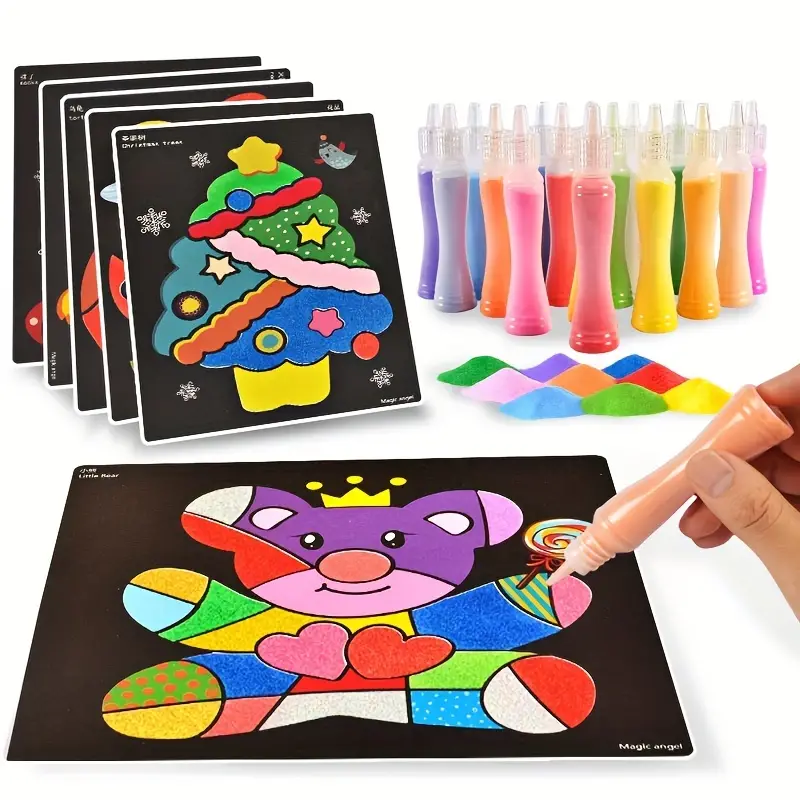 Sand Painting Children Colored Sand Boys And Girls - Temu