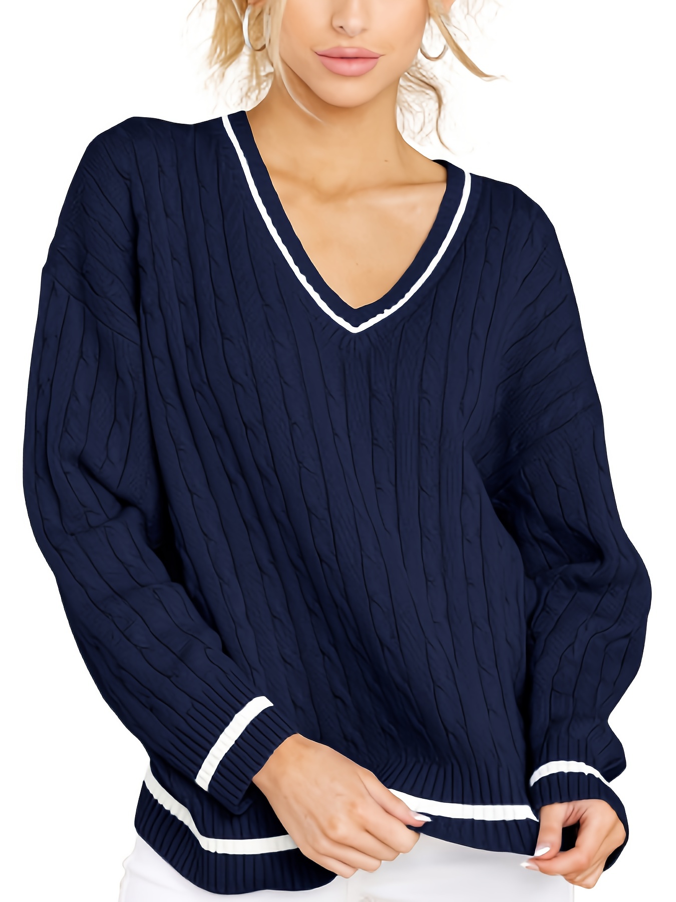 Holiday Sweaters for Women Solid V Neck Knit Light Cardigans for Women  Winter Button Down Cutout Long Sleeve 2023 Blue at  Women's Clothing  store