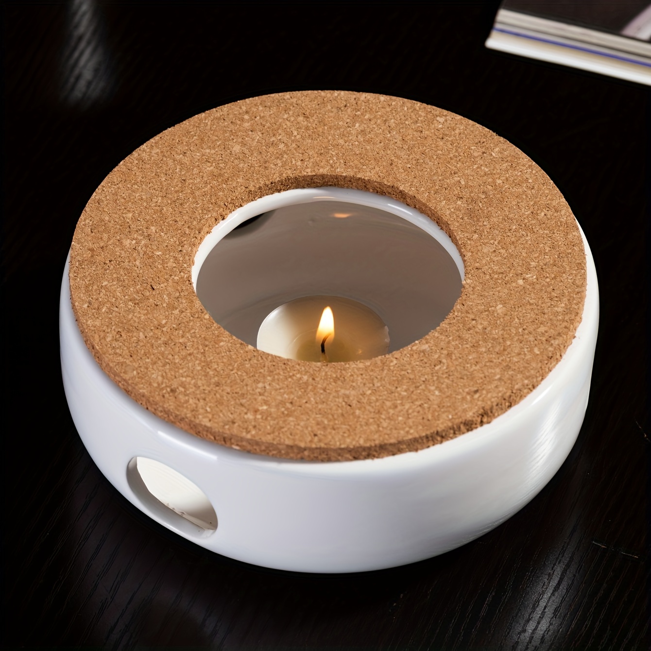 Pottery Candle Stove Candle Tea Light Candle Wax Warmer Living Room  Decoration Tea Light Oven Terracotta Candle Heater (Color : Brown)