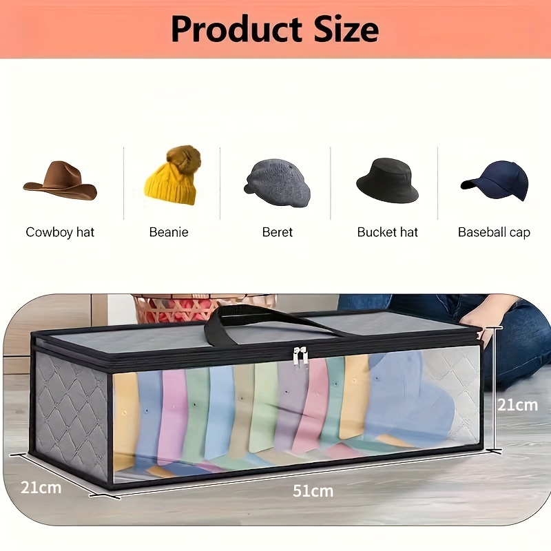 bandwagon set of baseball cap hat storage bag zipper shut organizer from