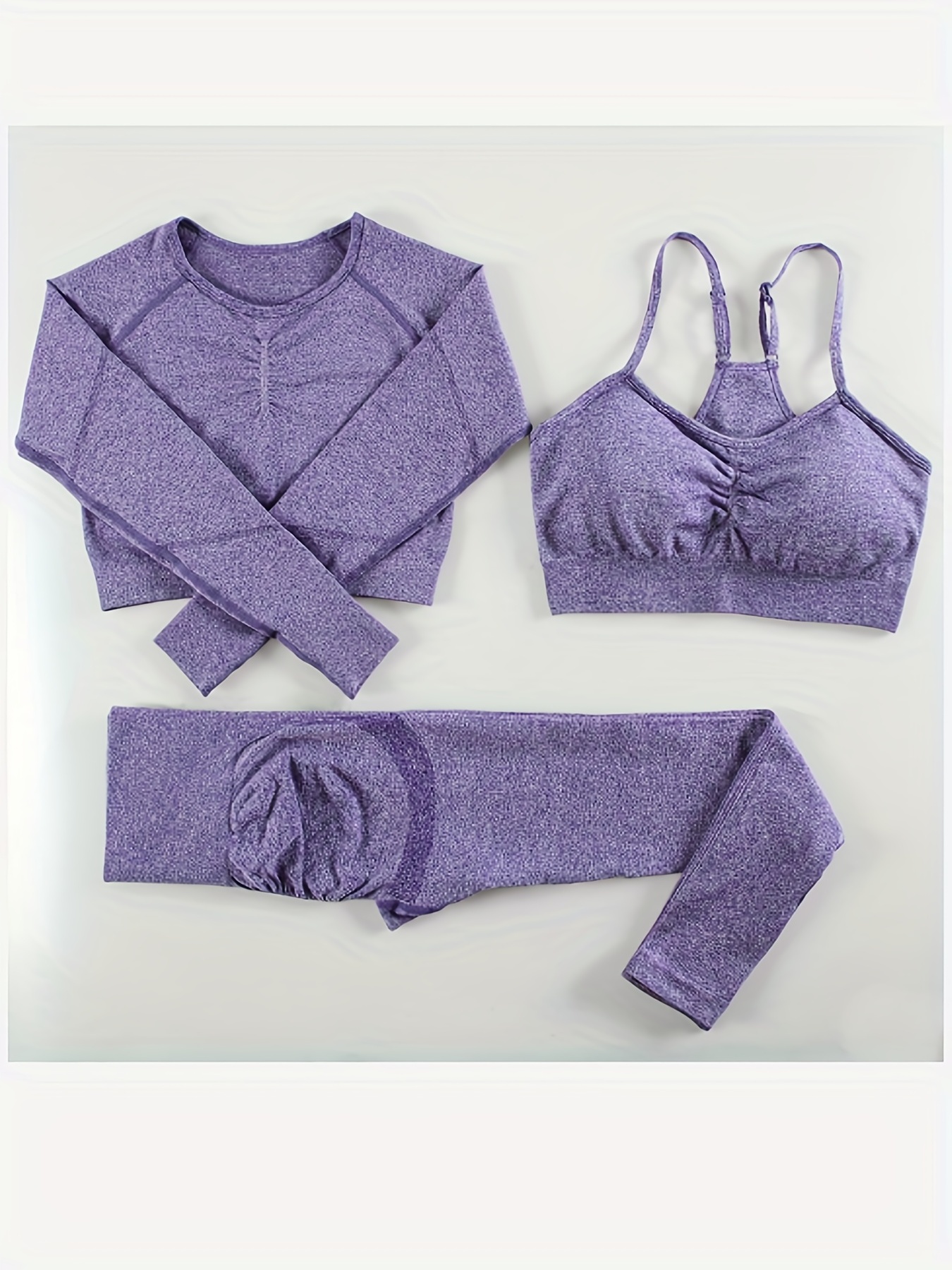 2 Pcs Seamless Yoga Suits U Neck Sleeveless Sports Bra - Temu