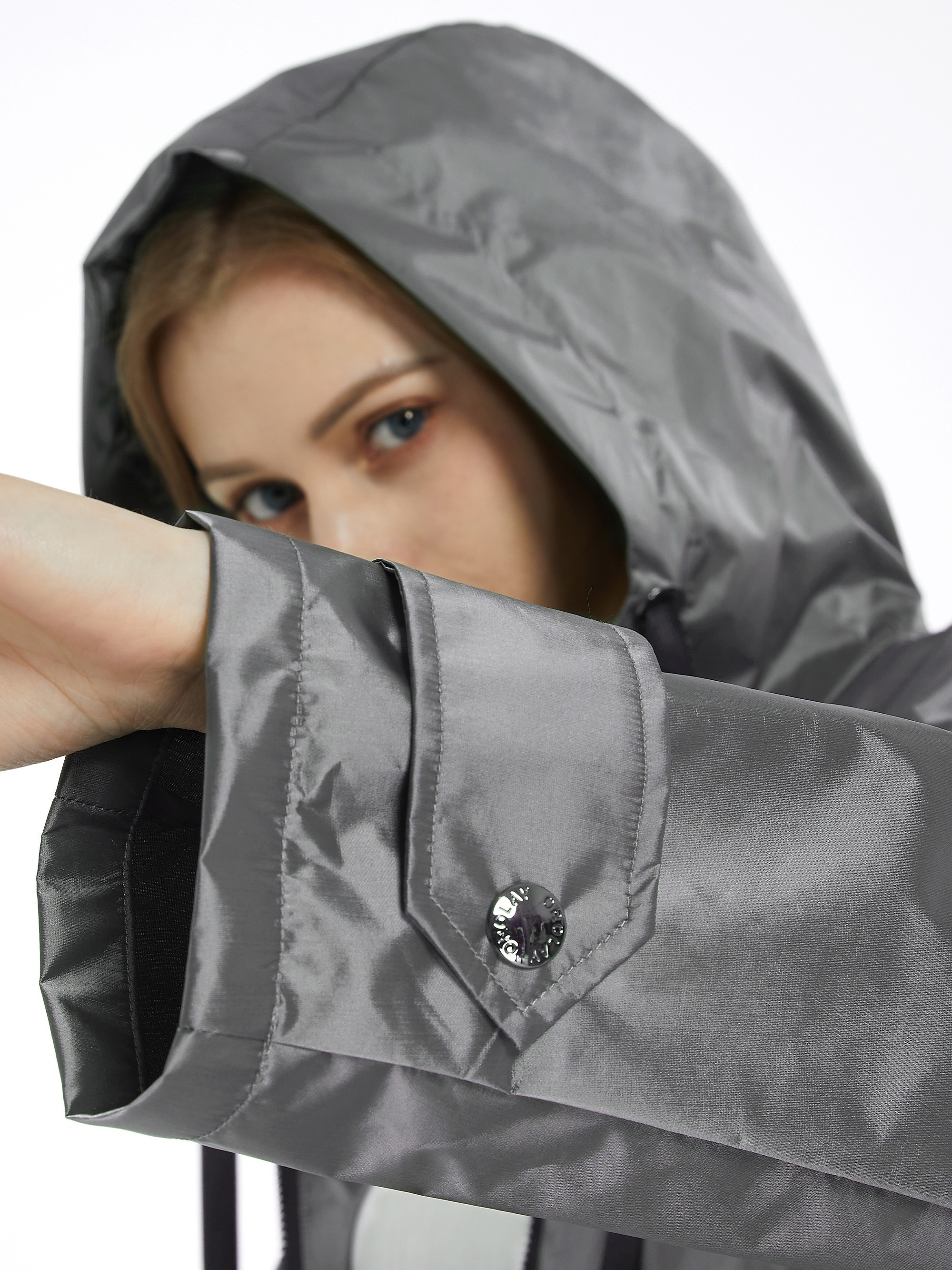 QUNPIU Chubasquero impermeable para mujer, abrigos de lluvia sólidos  impermeables con capucha, chaquetas tipo túnica casuales ligeras