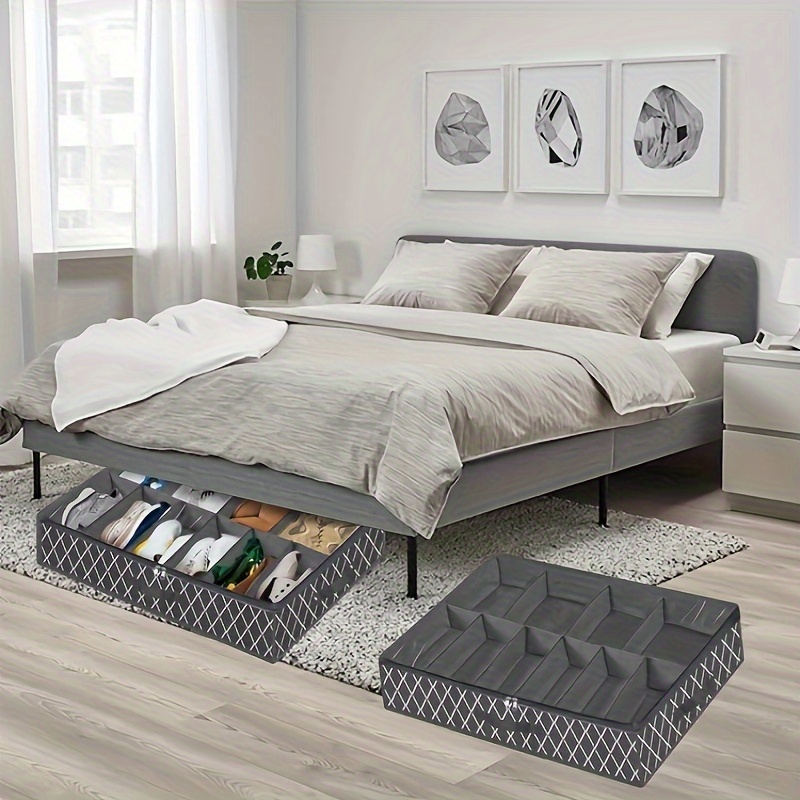 2pcs / Set Organizzatore Stoccaggio Scarpe Sotto Letto - Temu Italy