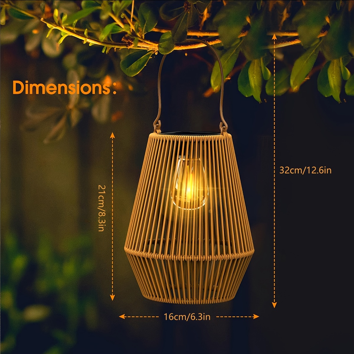 Linterna solar colgante al aire libre luz solar LED Mason Jar luz  impermeable lámpara de mesa solar grieta vidrio jardín globo luz para patio  patio fiesta boda YONGSHENG