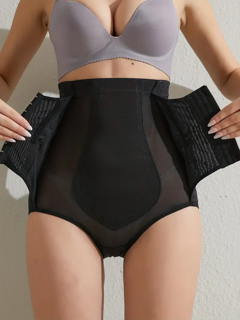 Contrast Lace Shaping Panties Tummy Control Compression - Temu
