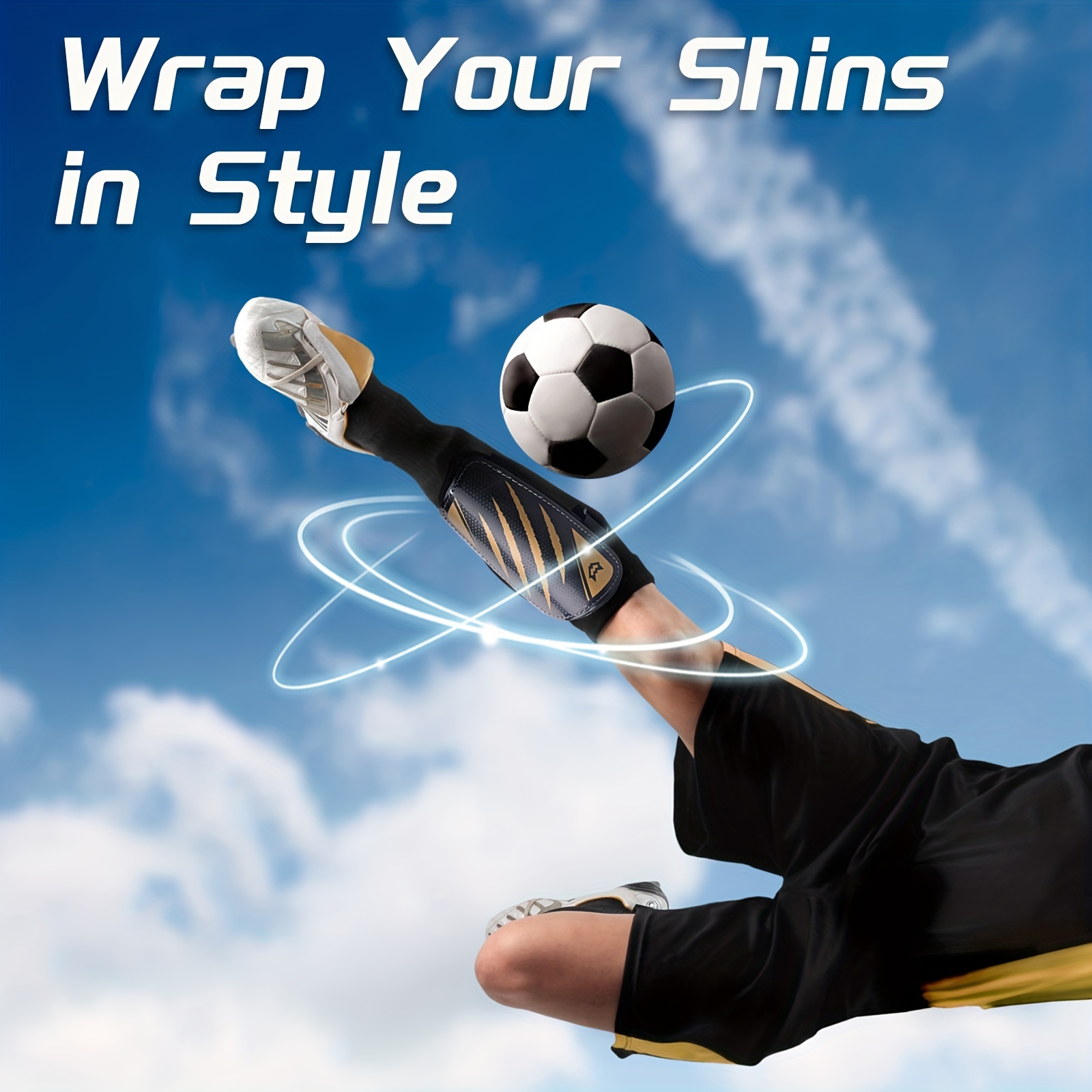 Double Layer Adjustable Soccer Shin Guards Lightweight Knee Protective Gear