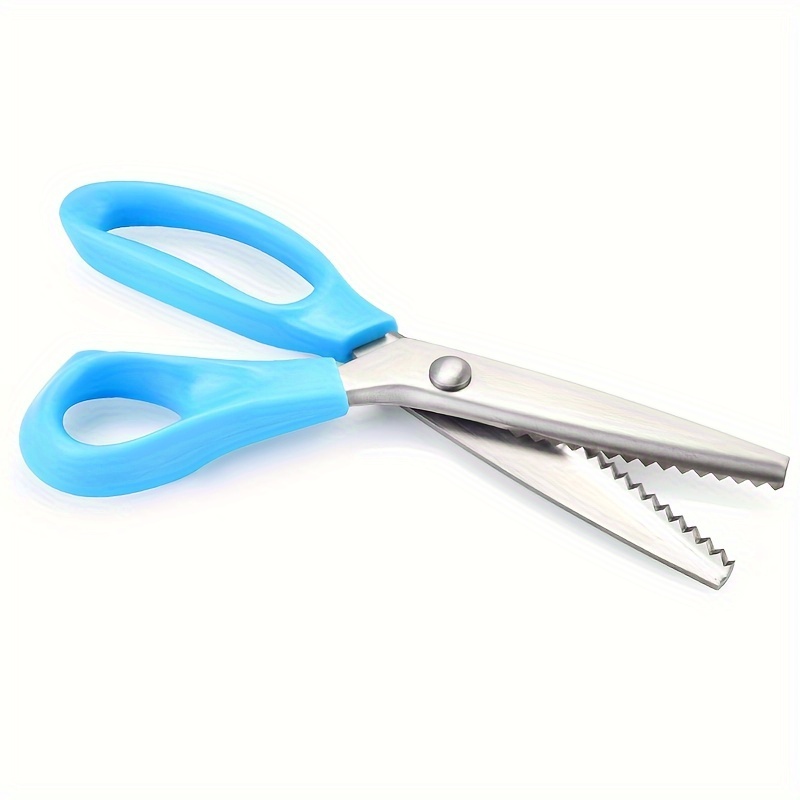1pc Pinking Shears For Fabric Cutting, Zig Zag Scissors, Scrapbook Scissors  Decorative Edge, Great For Many Kinds Of Sewing Fabrics Leather And Craft