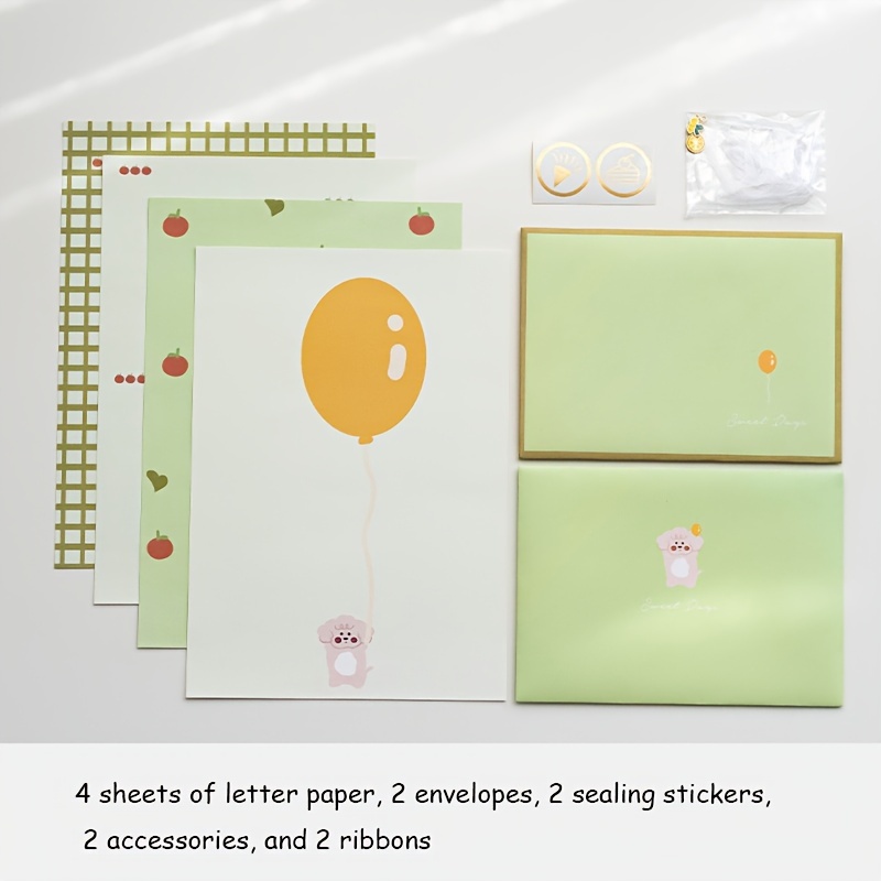 Include Letter Paper Envelopes Sealing Stickers With Lines - Temu