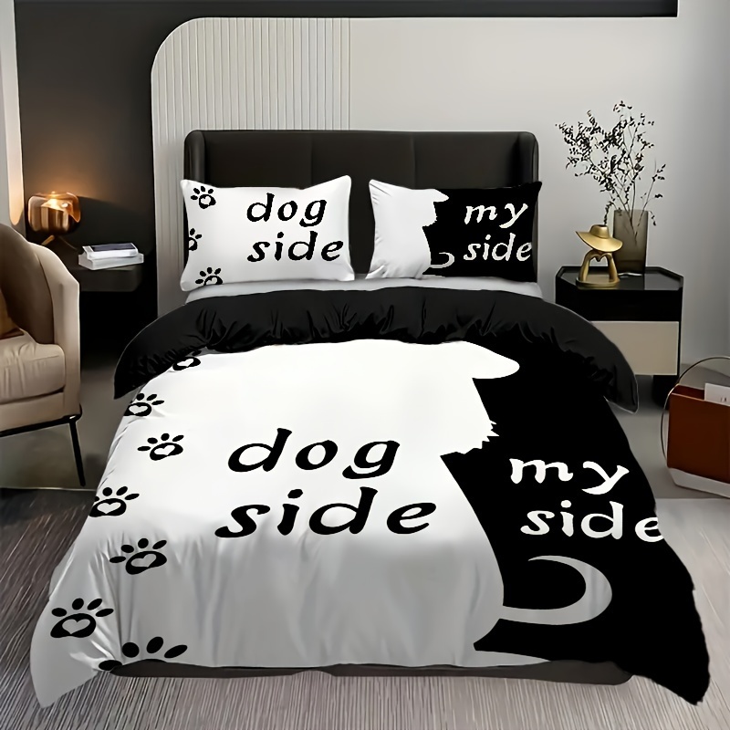 Dog side my side duvet clearance cover