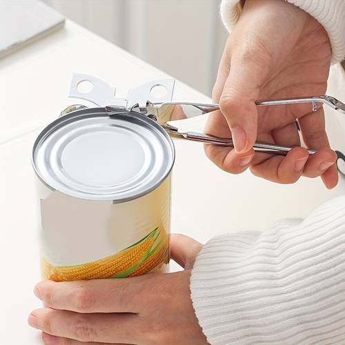 yuhuphyllic1pc stainless steel can opener powerful bottle opener multifunctional kitchen tool for home use manual and easy to open can lid lifter small kitchen and dining tool