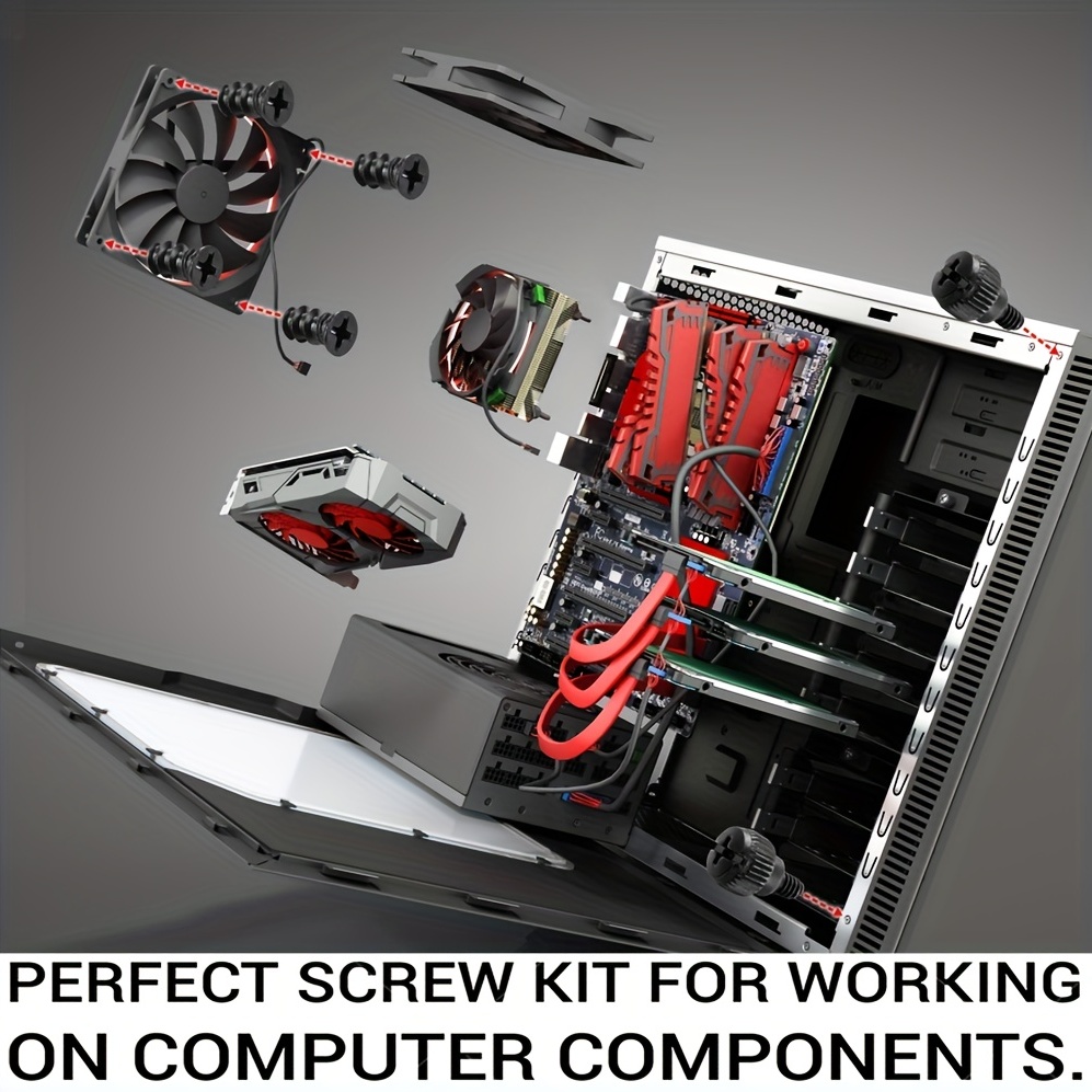 PC-Computer-Schrauben-Abstandshalter-Set für Festplatte, Computergehäuse,  Motherboard-Lüfter, Power Graphics – OceanBargains