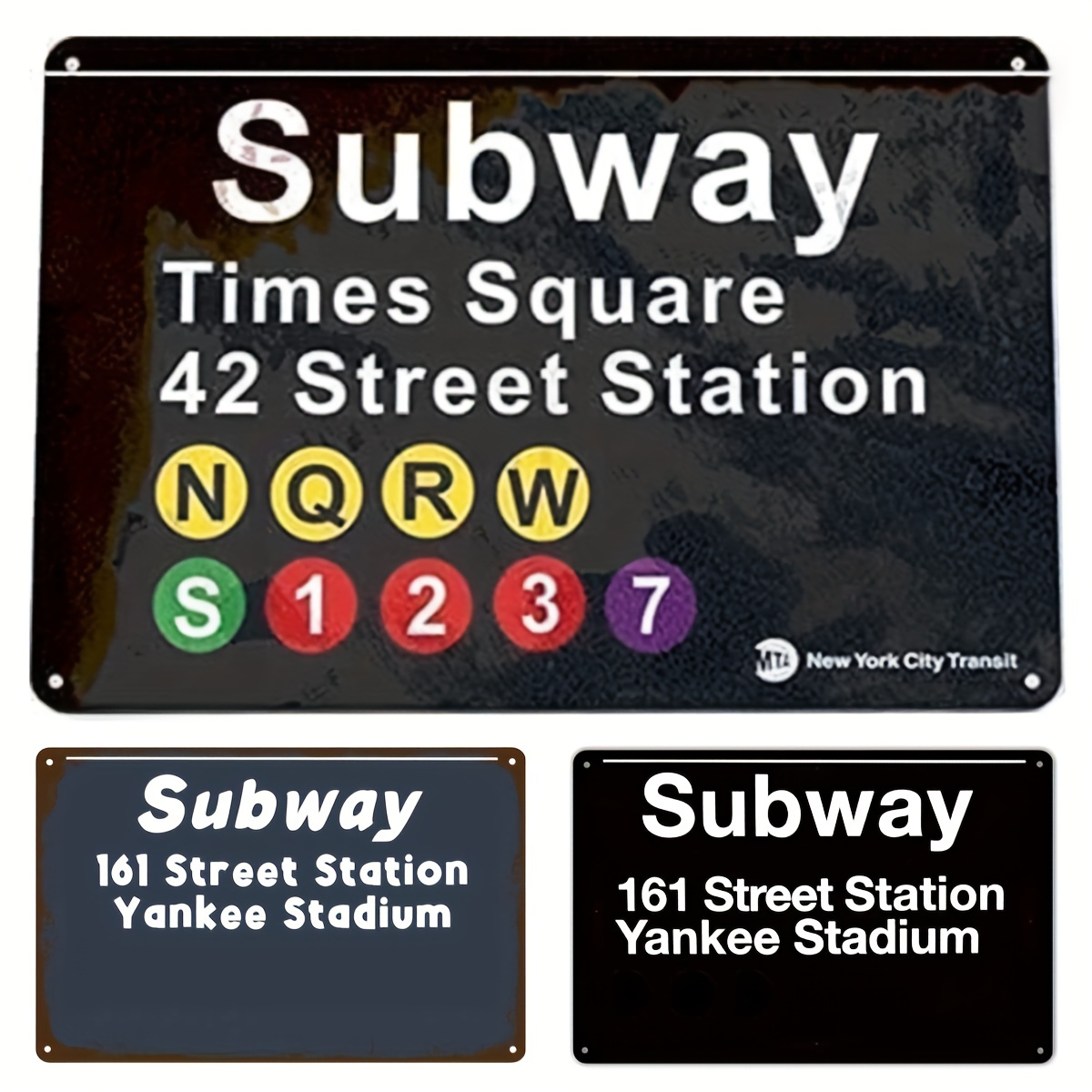 New York Subway 161 Street (Yankee Stadium) T-Shirt Grey Small