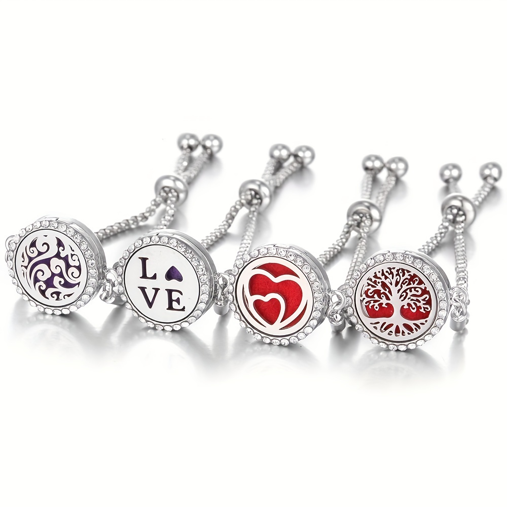 Tree Of Life Aromatherapy Bracelet, Diffuser Jewelry, Adjustable Chain  Crystal Perfume Locket Bracelet For Men - Temu Bulgaria