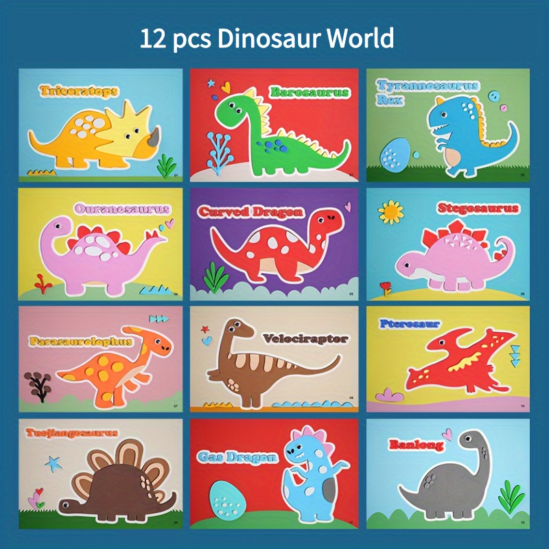 36 Sheets Dinosaur Stickers Make-a-face Stickers Make Your Own Dinosaur  Stickers for Kids, Dino Theme DIY Craft Stickers Dinosaur Make a face  Stickers