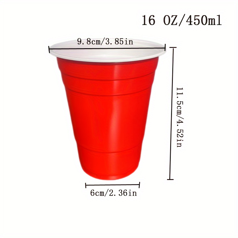 50pcs Red Plastic Cups Party ,solo Cups,disposable Cups Plastic Cups Solo  Cups