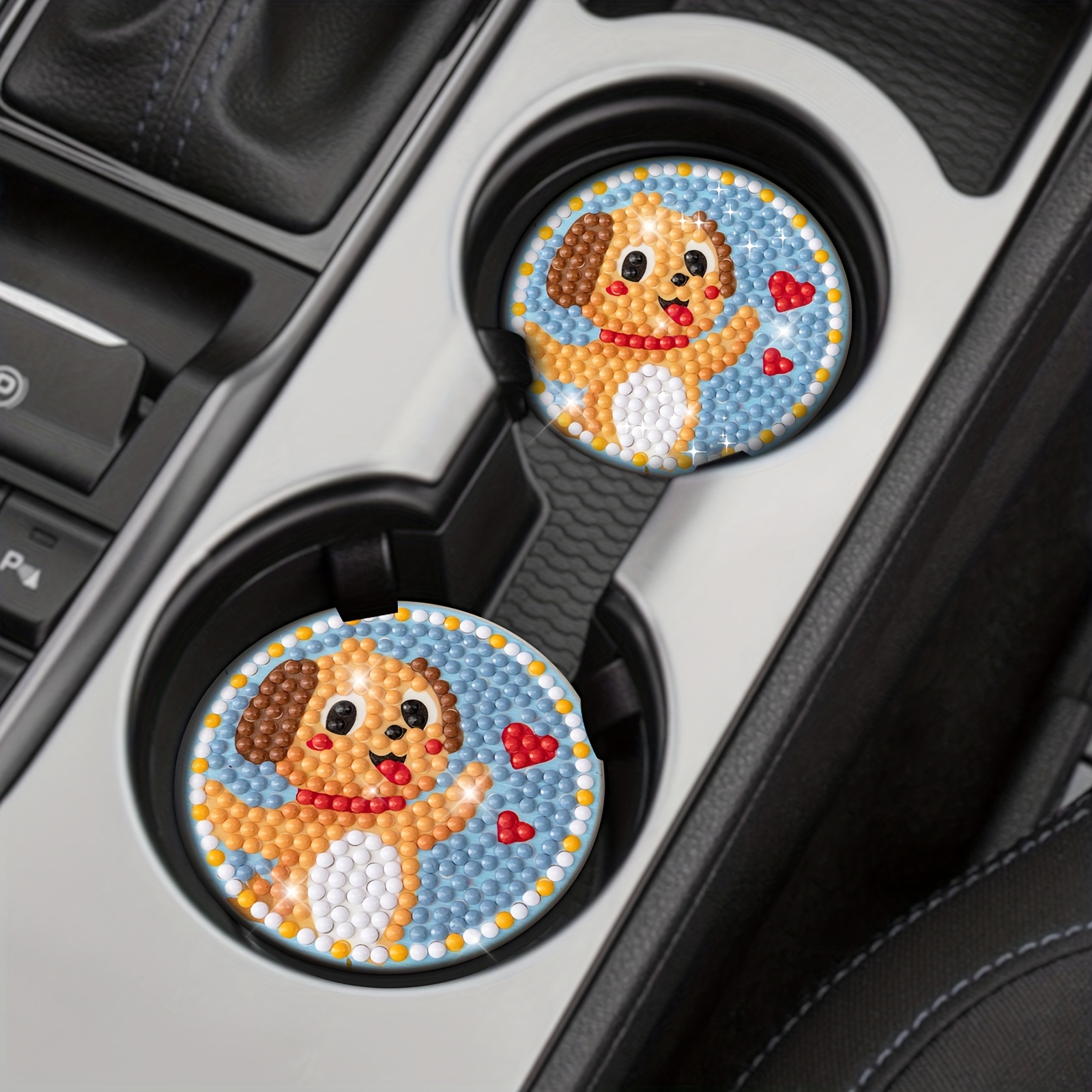 Round Acrylic Glass Animal Dog Car Interior Decoration - Temu