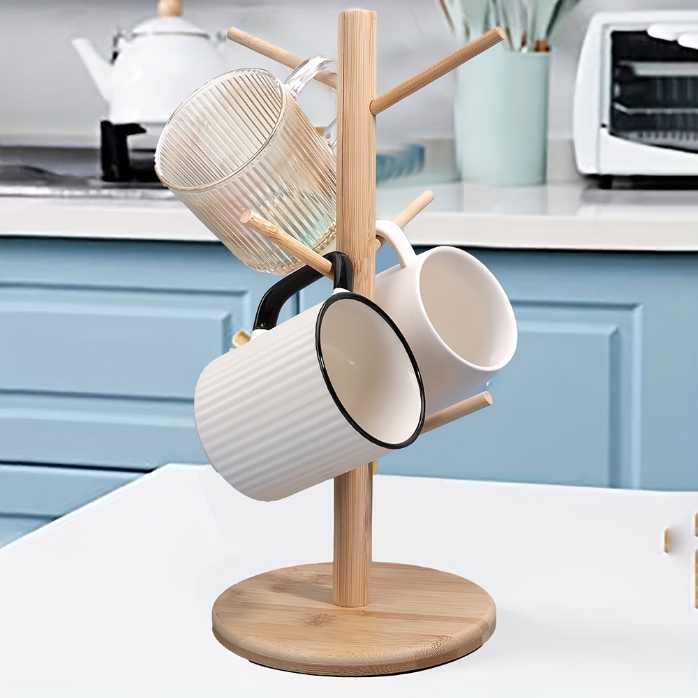 Mug Tree Mug Hanger Stand Coffee Cup Holder With 6 Hooks - Temu