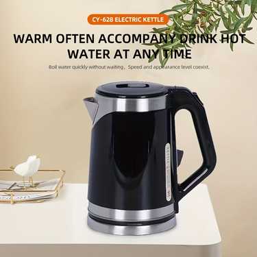household electric kettle portable travel electric tea kettle stainless steel kettle double layer hot water thickened food grade stainless steel double insulated kettle