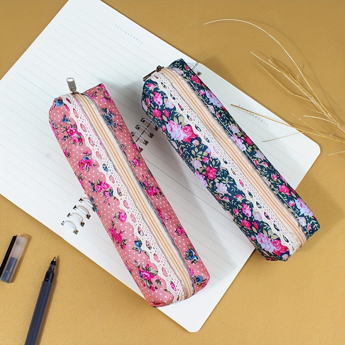 Cute Simple Waffle Pencil Case Small Portable Cosmetic - Temu