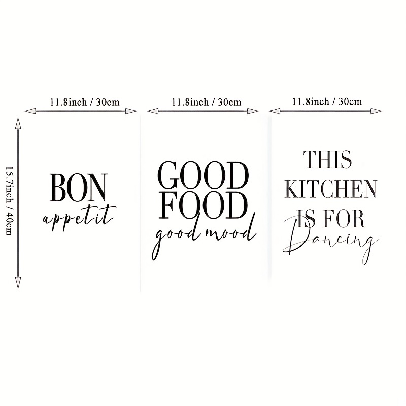 Black and white kitchen art  Poster with text bon appétit –