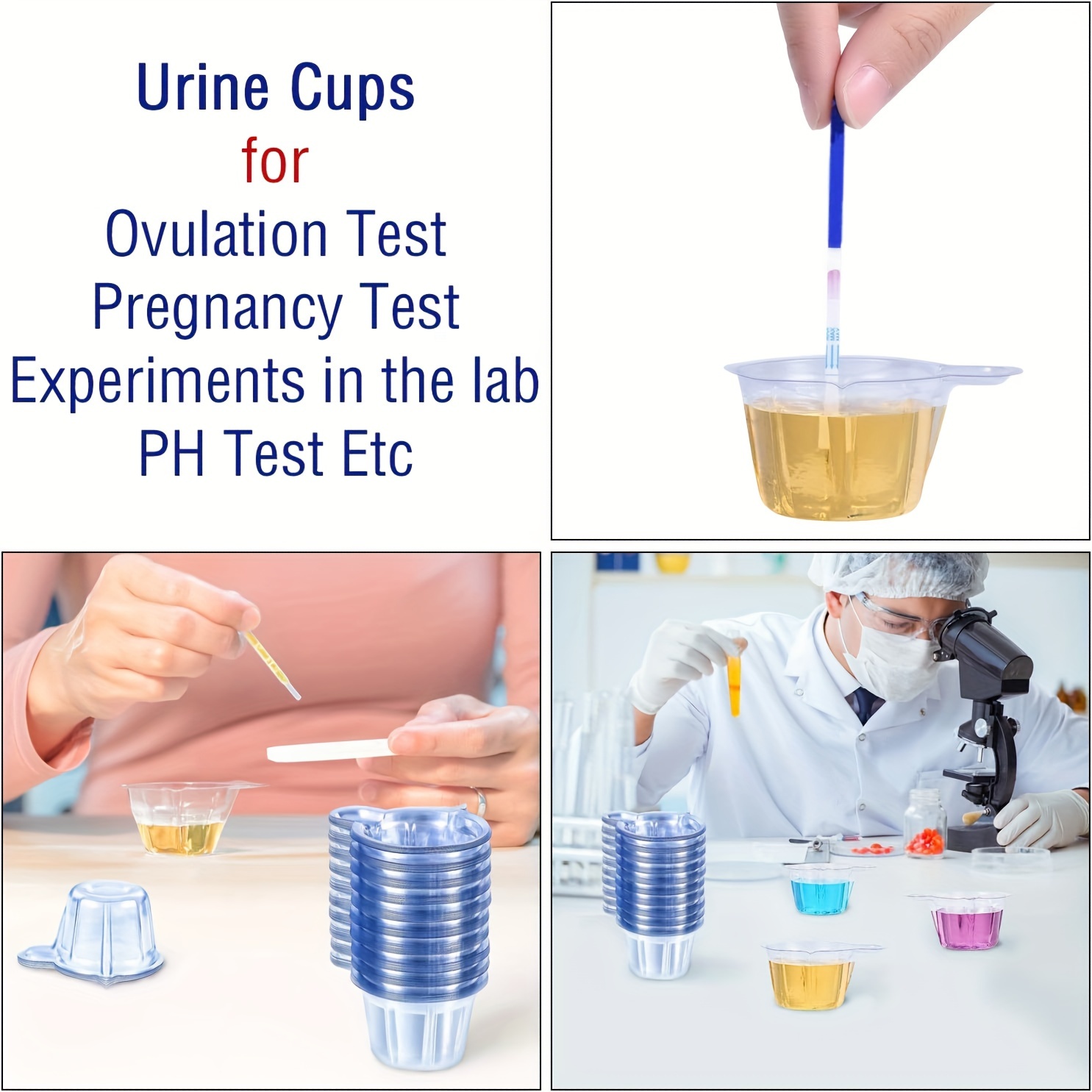200pcs Disposable Plastic Urine Collection Cups