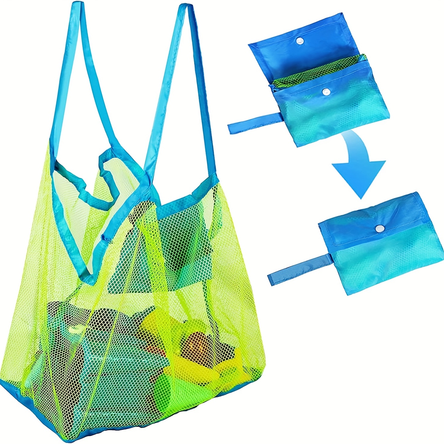 3 Pcs Beach Bag Shell Travel Accessories for Kids Mesh Organizer Bags Net  Sea The Daily Use Gifts Women Toys Miss