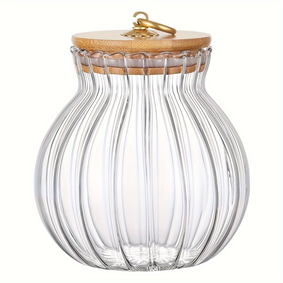 1pc Creative Lantern Storage Jar Pumpkin Shaped Sealed Jar Glass Jar Candy Jar Grains Storage Jar Glass Storage Jar