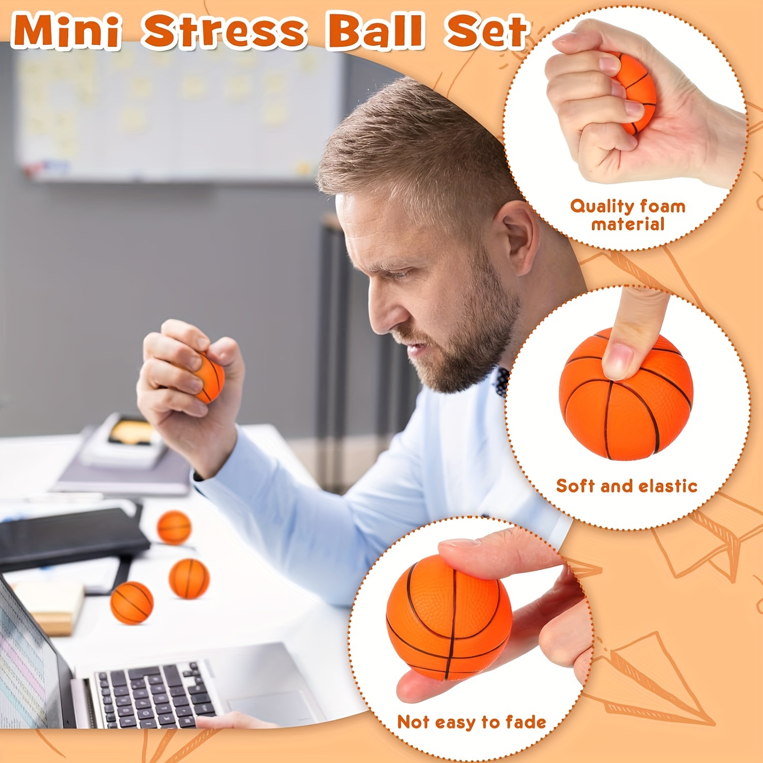 Alta Calidad Pu Foam Mini Soccer Ball Stress Basketball - Temu Mexico