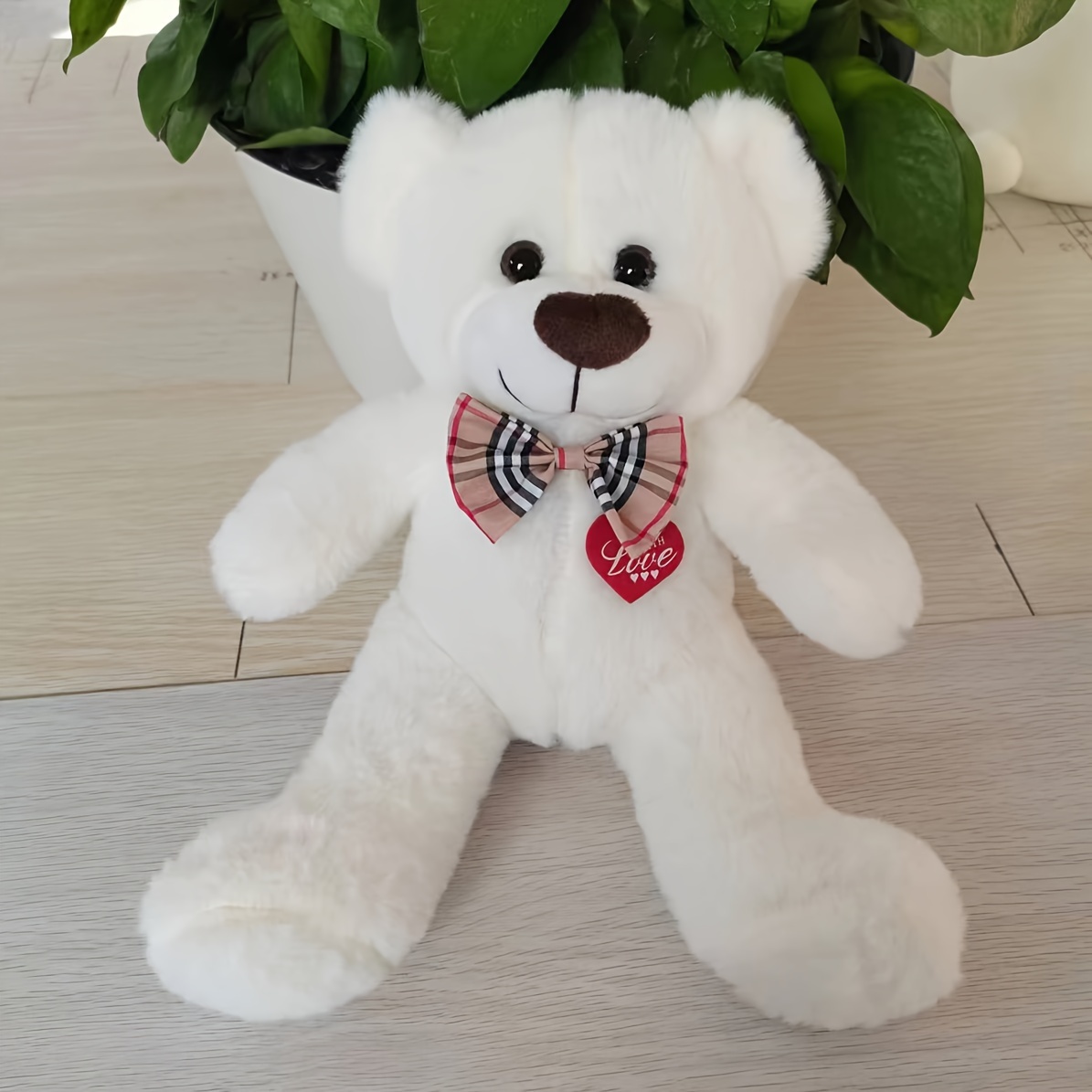 Bow Tie Bear Cute Teddy Bear Animal Stuffed Plush Toy Home - Temu