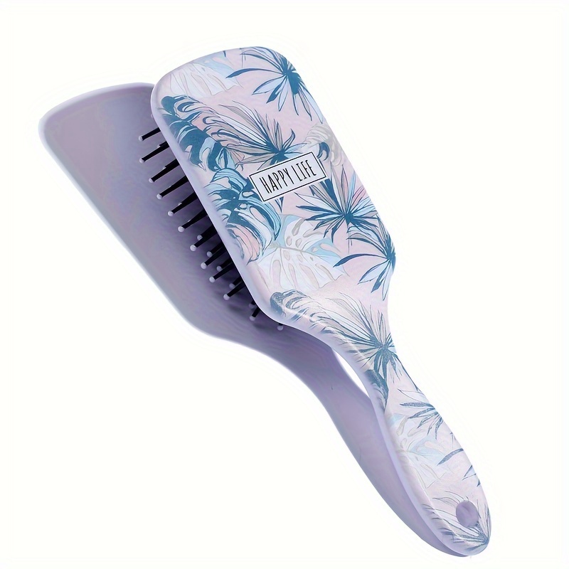 

1pc Flower Printed Air Cushion Brush With Handle Scalp Massage Relaxation Brush Anti Knot Tangling Comb Fluffy Styling Hairdressing Accessories For All Hair Types