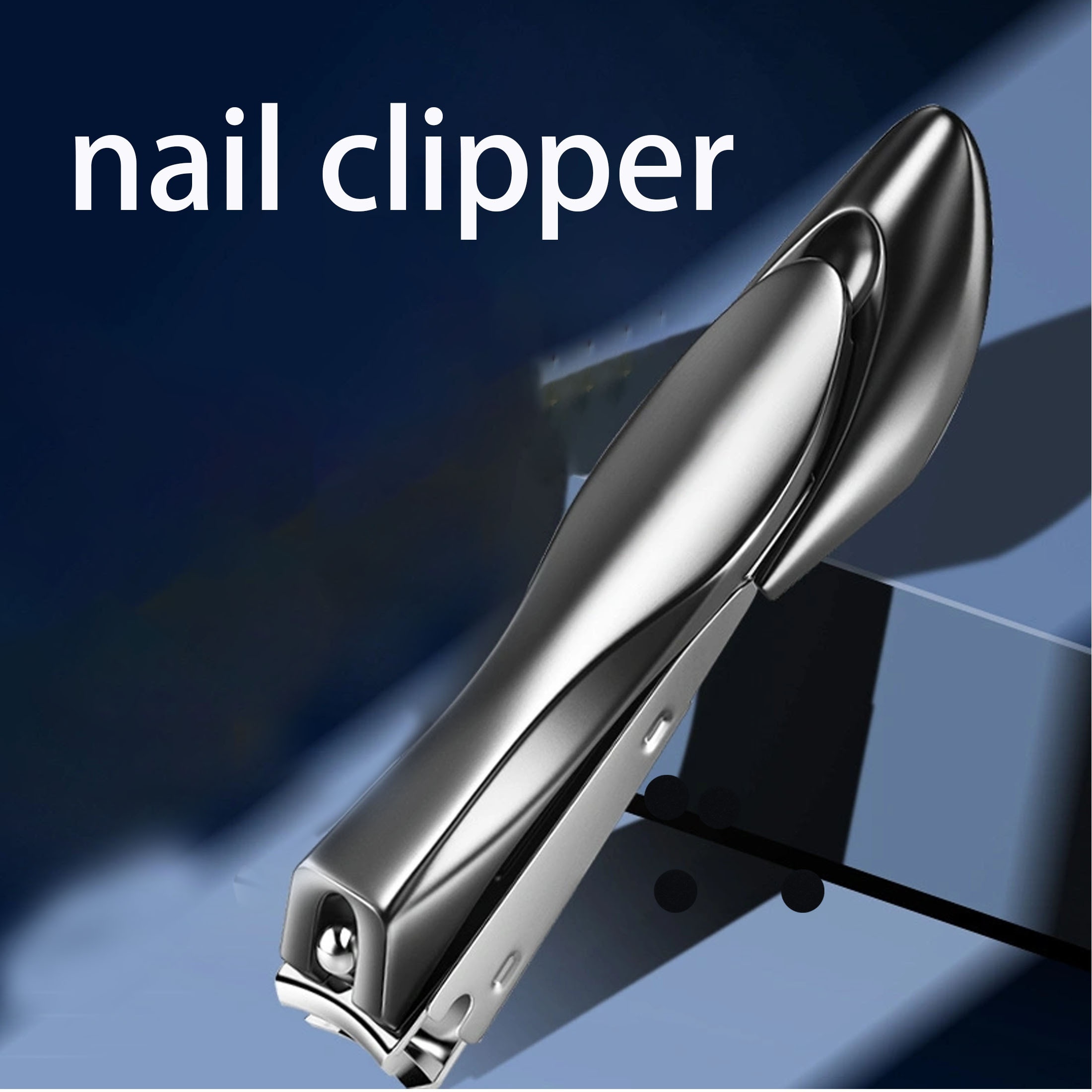 Splash Proof Nail Clipper with Built-in Nail Debris Catcher Stainless Steel  with Built-in Nail Debris Catcher Stainless Steel Splash Proof Fingernail  Toenail Nail Clipper Gray-No Nail File 
