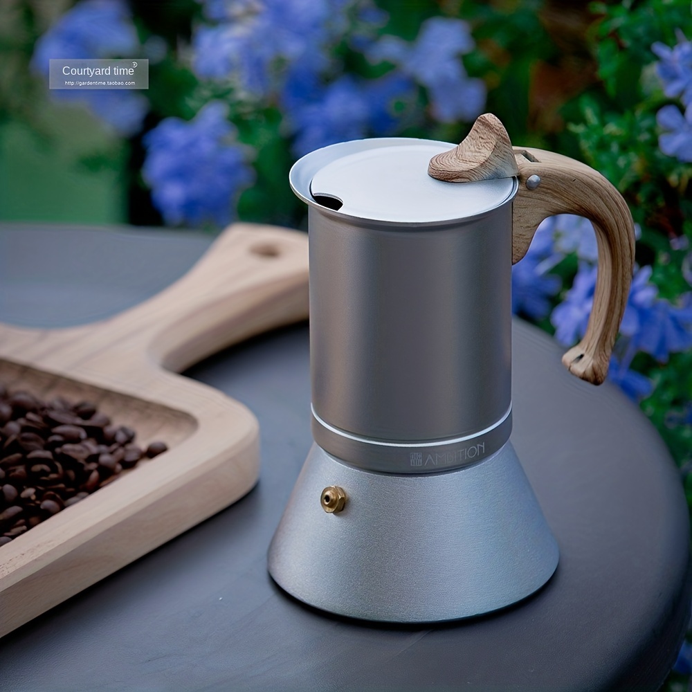 1pc Electric Stainless Steel Turkish Coffee Pot With Handle, 500ml