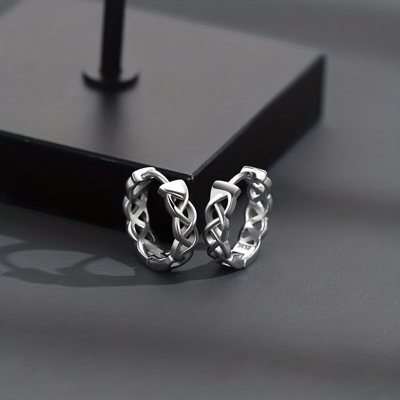 Stylish Copper Woven Earrings for Men